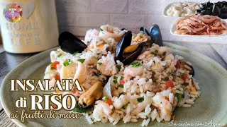 INSALATA DI RISO ai FRUTTI DI MARE  ricetta facile per RISO IN INSALATA con FRUTTI DI MARE [upl. by Hellah]