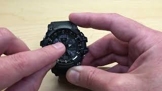 Casio Mudmaster GShock DST Setting for World Times GSG1001 [upl. by Milo]