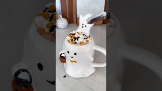 Spooky hot cocoa☕️ spooky chocolate hotchocolaterecipe diy home cozy fall halloween short [upl. by Alehs]