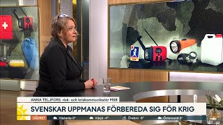 Uppmaningen Förbered dig för krig – det här bör du ha hemma  Nyhetsmorgon  TV4 amp TV4 Play [upl. by Brandtr]