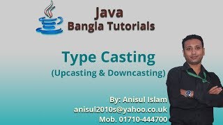 Java Bangla Tutorials 138  Type Casting Upcasting amp Downcasting [upl. by Aivek]