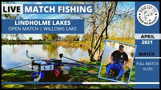 LIVE MATCH FISHING Lindholme Lakes  Open Match  Willows Lake  BagUpTV  April 2021 [upl. by Pierpont417]