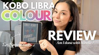 NEW Kobo Libra Colour Review eReader and my first impressions comparaison am I done with Kindle [upl. by Arenat278]