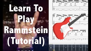 19 Rammstein Played In Drop D  Guitar Riffs Medley  Tabs [upl. by Elletnuahs]