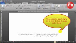 La ligne de Note de bas page à droite FR [upl. by Graaf]