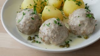 Königsberger Klopse Selber Machen Rezept  German Meatballs in Caper Sauce Recipe  ENG SUBS [upl. by Finnigan]