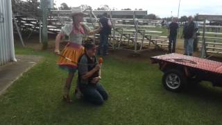 Bruce Gets Whipped by The Crack Up Sisters  The Caboolture Show 2012 [upl. by Eednar9]