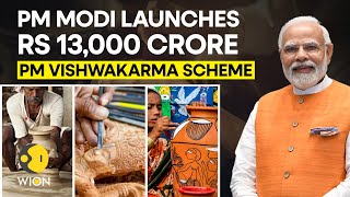 Vishwakarma Scheme PM Modi launches Rs 13000 crore PM Vishwakarma scheme l WION ORIGINALS [upl. by Sibell221]