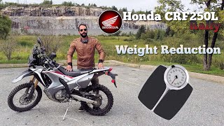 Honda CRF250L Weight Reduction [upl. by Erwin]