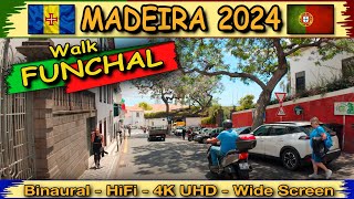 MADEIRA 2024  FUNCHAL  Scenic walk  UltraWide 4K  10bit color  HiFi  Binaural Tramtarie [upl. by Trebleda]