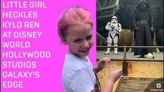 A Little Girl heckles Kylo Ren at Galaxy’s Edge in Disney World’s Hollywood Studios [upl. by Gean915]