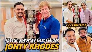 Meeting The LEGEND  Jonty Rhodes  Champions  Trophy Event  Deshwal Cricket [upl. by Attener486]