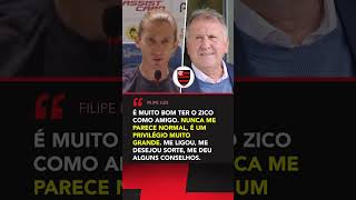 Filipe Luís revelou ligação de Zico e exaltou ídolos do Flamengo 🔴⚫ shorts [upl. by Ahsitul736]