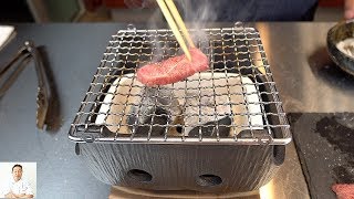 Worlds Best Beef On Binchotan Charcoal Grill  Japanese Miyazaki Wagyu A5 Strip Steak [upl. by Akitahs]