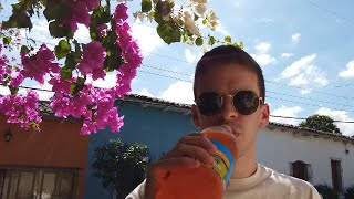 Trying Salvadoran Kolashanpan soda in Suchitoto streets 🇸🇻 [upl. by Thomasa790]