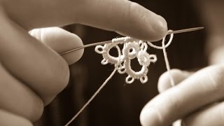 Needle Tatting  Picot p in Needle Tatting by RustiKate [upl. by Cenac]