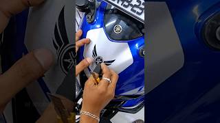 Yamaha R15 V3 Yamaha Fly Logo Sticker Modification shorts r15v3 modified newtoyou ajshohan [upl. by Liberati]