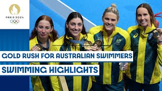 Golds galore for Australia on day 1 of swimming 🥇🇦🇺  Paris 2024 highlights [upl. by Sadella]