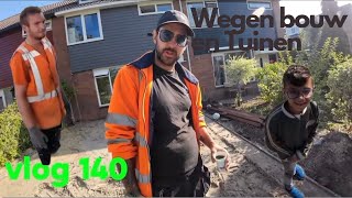 VLOG 140 WEGENBOUW EN PARTICULIEREN TUINEN OP DE ZATERDAG EN NEEFJE GAAT MEE [upl. by Swanhilda672]