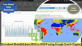 Download Rainfall Data from 1981 to 2022 using Earth Engine [upl. by Houser]