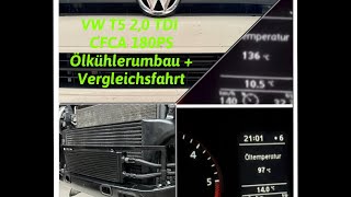 VW T5 20 180PS BiTurbo CFCA TDI ÖlkühlerUmbau  Vergleichsfahrt [upl. by Allison8]