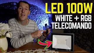 FARETTI LED RGB 100W ULTRA POTENZA DIMMERABILI da casa e esterno IP66 [upl. by Anelrats408]