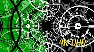 4K Clocks Tunnel Green Screen Background [upl. by Eedya]