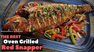 hOW TO MAKe The BeST OVen GRILLeD ReD SNAPPeR [upl. by Timofei]