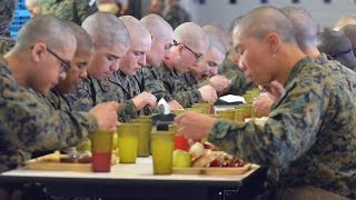 A Thanksgiving dinner for 1100 recruits at Parris Island [upl. by Adelind]