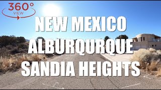 360° Virtual Reality Driving Experience New Mexico Albuquerque Sandia Heights Desert Living in 4K [upl. by Akihc]