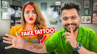 HE GOT A TATTOO OF SOME OTHER GIRLS NAME 💔 किसी और लड़की के नाम का टैटू बनवाया [upl. by Belford]