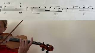 SRachmaninoff Vocalise violin tutorialclose upsheet musicaccompanimentplay along [upl. by Ahsinoj706]