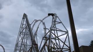 Hyperia Roller Coaster Ride At Thorpe Park [upl. by Goodrow]