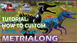 LEGO METRIALONG CUSTOM TUTORIAL LEVEL 40  THE JURASSIC WORLD THE GAME [upl. by Rumit323]