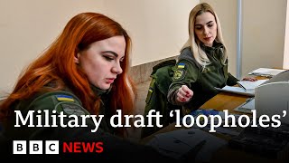 Ukraine looking to close military conscription loopholes  BBC News [upl. by Mcdermott]