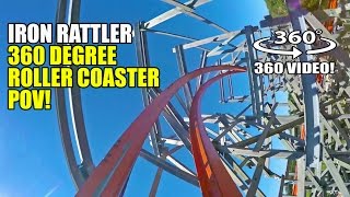 Feb 2023 Iron Rattler Roller Coaster On Ride 4K POV Six Flags Fiesta Texas [upl. by Cumings]