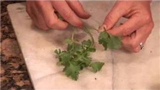 Cooking With Cilantro  How to Get Cilantro Off the Stem [upl. by Quartus]