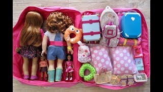 How TO TRAVEL WITH YOUR TWIN AMERICAN GIRL DOLLS  TWO NIGHT VACATION STAY [upl. by Nuahsad962]