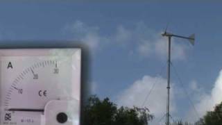 1 KW Wind Turbine showing AMPS generated with two synced cameras [upl. by Hicks]