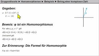 Gruppen ► Homomorphismus ►Beispiel ► Betrag einer komplexen Zahl [upl. by Yancy944]