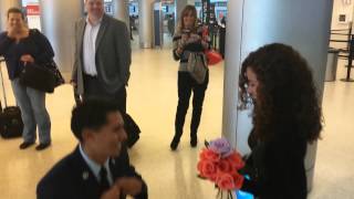 Best Wedding Proposal at Miami Internatonal Airport by an Airman [upl. by Kcirdnek]