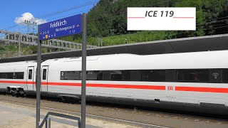 Bahnhof Feldkirch ICE119 DortmundInnsbruck Nahgüterzug➡️Bludenz Railjet amp VMOBIL RH4748 [upl. by Nonohcle880]