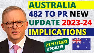 Australia 482 Visa to PR Update 20232024  482 Visa Australia [upl. by Rebhun]