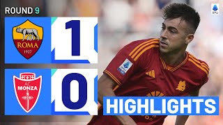 ROMAMONZA 10  HIGHLIGHTS  El Shaarawy wins it for Roma  Serie A 202324 [upl. by Dosh]