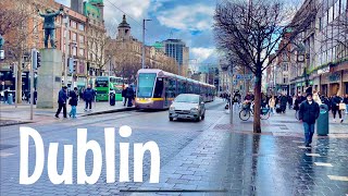 Dublin City Centre walking tour Dublin Ireland 4k walk Rainy day walk Dublin [upl. by Lorena]