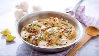 Pollo con Crema y Champiñones [upl. by Releehw]