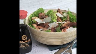 Recette de Salade Caesar au poulet grillé et vinaigrette à la sauce soja salée  750g [upl. by Sidney]