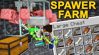 The EASIEST Zombie Skeleton Spawner XP Farm in Minecraft 121 Tutorial [upl. by Squier]