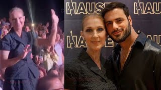 Hauser Tries To Coax Celine Dion Onto Vegas Stage [upl. by Aurelea]