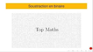 Soustraction en binaire [upl. by Leirum]